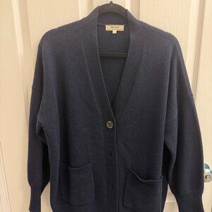 Navy Blue Miller Cashmere Cardigan